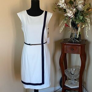 Calvin Klein White Cap Sleeve Dress